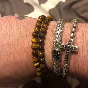 Handmade Tiger Eye stone wrap  Bracelet